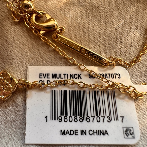 KENDRA SCOTT Eve Gold Multi Strand Necklace in Multi Mix NWT - Picture 8 of 8